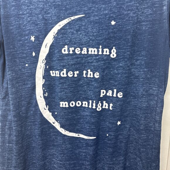 Mighty Fine Women’s XL Dreaming Under The Pale Moonlight Graphic Tee Shirt Top - Picture 3 of 6